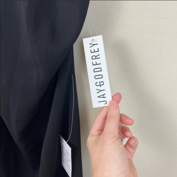 NWT Jay Godfrey Soori High Neck Midi Dress, Black - Picture 5 of 8